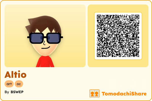 Altio, a male Mii  with tags: art, oc