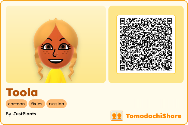 Toola, a female Mii  with tags: cartoon, fixies, russian