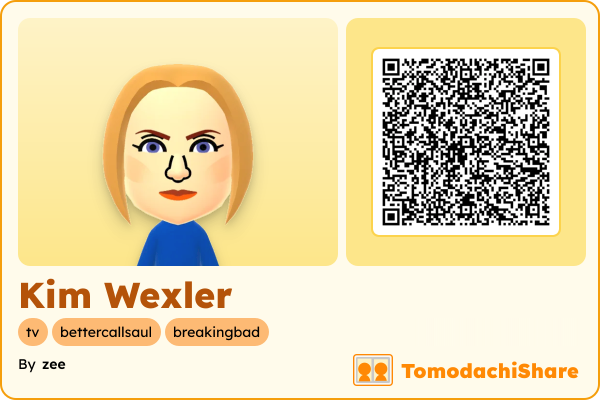Kim Wexler, a female Mii  with tags: tv, bettercallsaul, breakingbad