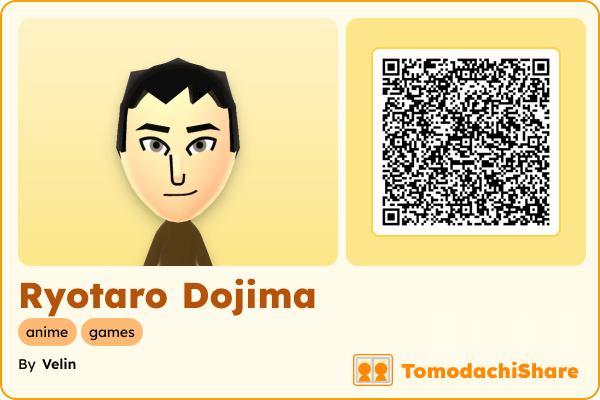 Ryotaro Dojima, a male Mii  with tags: anime, games