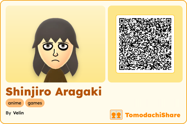 Shinjiro Aragaki, a male Mii  with tags: anime, games