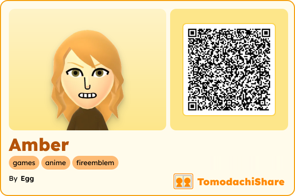 Amber, a male Mii  with tags: games, anime, fireemblem