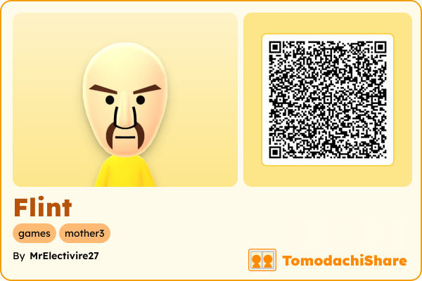 Flint, a male Mii  with tags: games, mother3