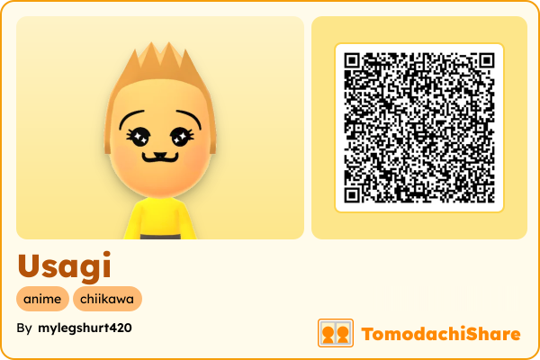 Usagi, a male Mii  with tags: anime, chiikawa