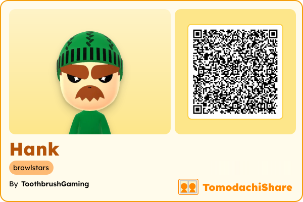 Hank, a male Mii  with tags: brawlstars