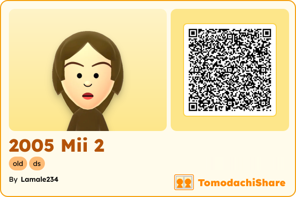 2005 Mii 2, a female Mii  with tags: old, ds