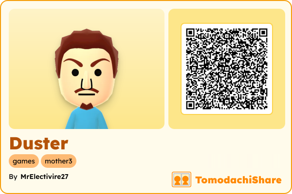 Duster, a male Mii  with tags: games, mother3