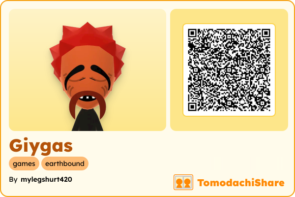 Giygas, a male Mii  with tags: games, earthbound