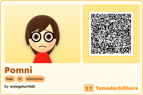Pomni, a female Mii  with tags: tadc, tv, animation