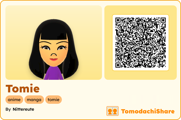 Tomie, a female Mii  with tags: anime, manga, tomie