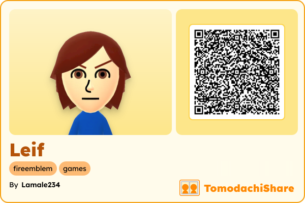 Leif, a male Mii  with tags: fireemblem, games