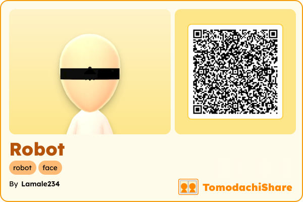 Robot, a male Mii  with tags: robot, face