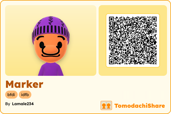 Marker, a male Mii  with tags: bfdi, idfb