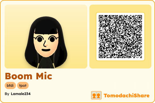 Boom Mic, a female Mii  with tags: bfdi, tpot