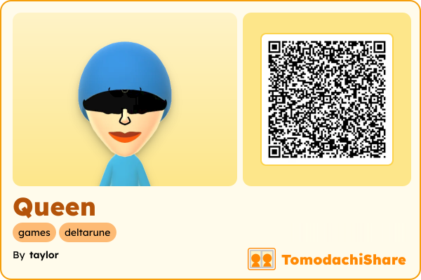 Queen, a female Mii  with tags: games, deltarune