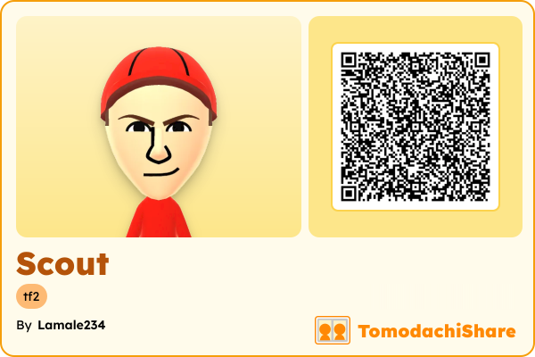 Scout, a male Mii  with tags: tf2