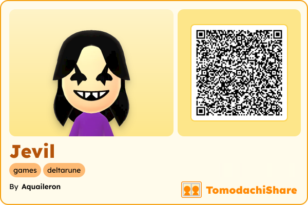 Jevil, a male Mii  with tags: games, deltarune