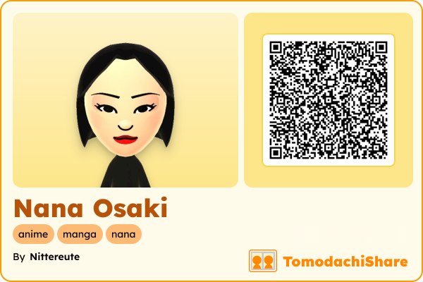 Nana Osaki, a female Mii  with tags: anime, manga, nana