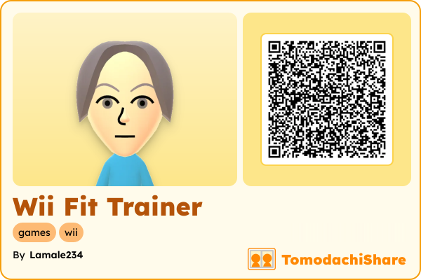 Wii Fit Trainer, a female Mii  with tags: games, wii