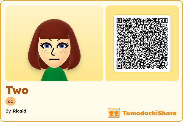 Two, a female Mii  with tags: oc