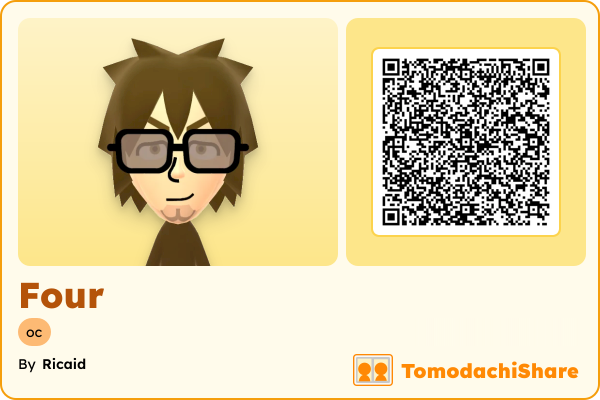 Four, a male Mii  with tags: oc