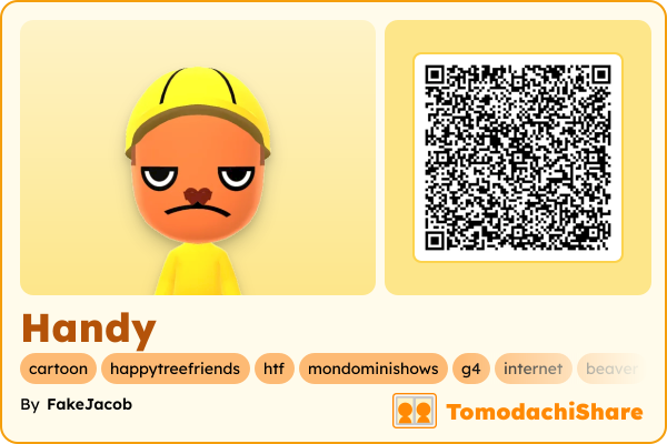 Handy, a male Mii  with tags: cartoon, happytreefriends, htf, mondominishows, g4, internet, beaver