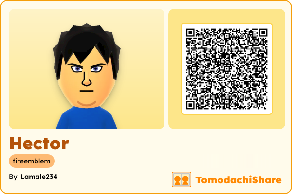 Hector, a male Mii  with tags: fireemblem