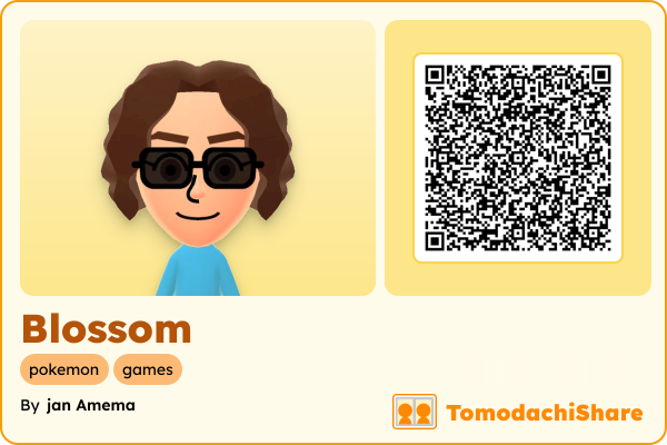 Blossom, a female Mii  with tags: pokemon, games