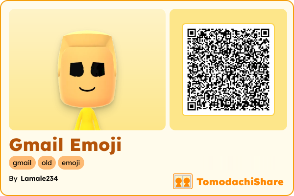 Gmail Emoji, a female Mii  with tags: gmail, old, emoji