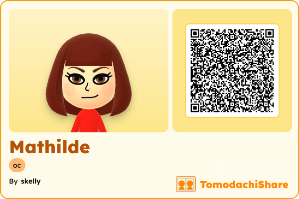 Mathilde, a female Mii  with tags: oc