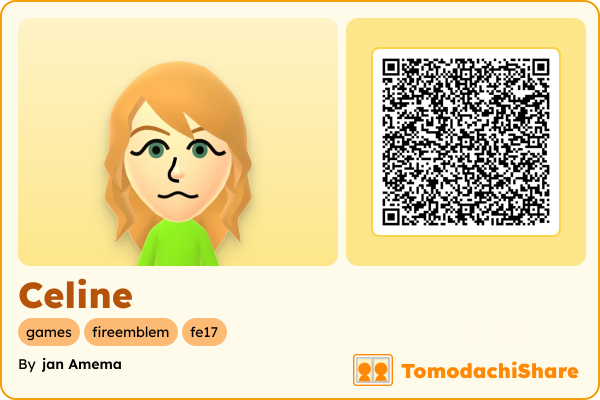 Celine, a female Mii  with tags: games, fireemblem, fe17