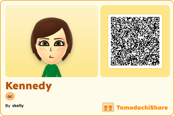 Kennedy, a female Mii  with tags: oc