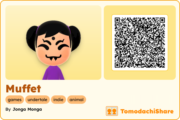 Muffet, a female Mii  with tags: games, undertale, indie, animal