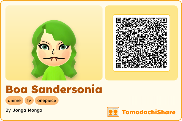 Boa Sandersonia, a female Mii  with tags: anime, tv, onepiece