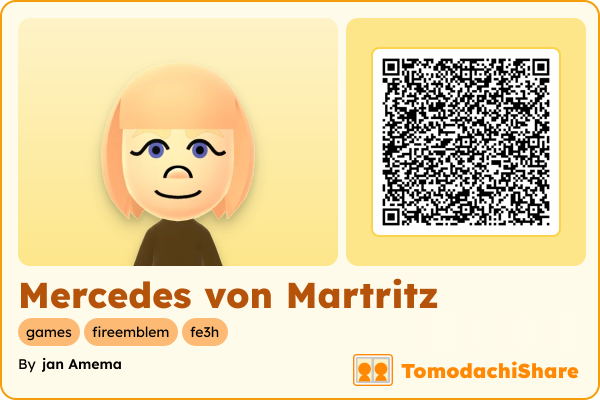 Mercedes von Martritz, a female Mii  with tags: games, fireemblem, fe3h