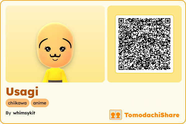 Usagi, a male Mii  with tags: chiikawa, anime