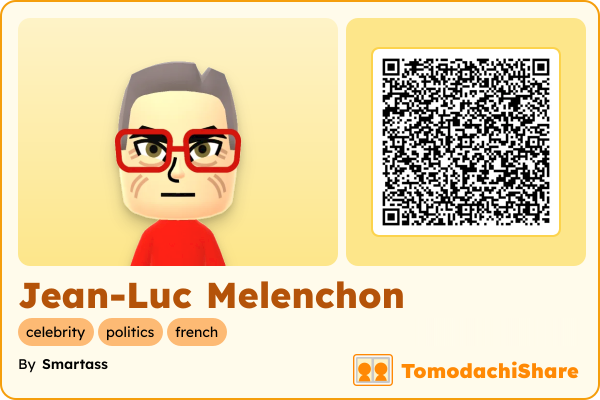 Jean-Luc Melenchon, a male Mii  with tags: celebrity, politics, french