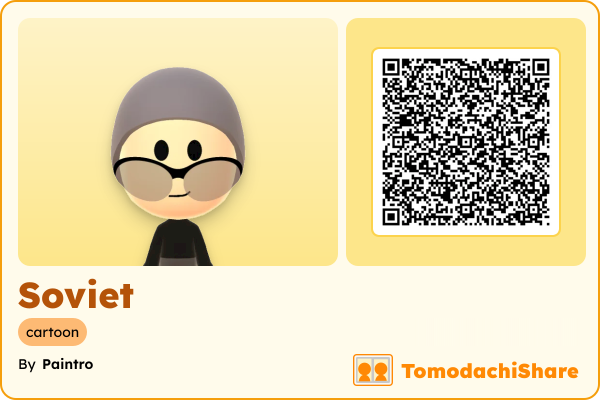 Soviet, a male Mii  with tags: cartoon
