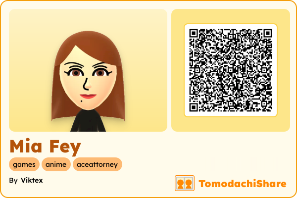 Mia Fey, a female Mii  with tags: games, anime, aceattorney