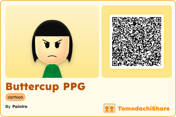 Buttercup PPG, a female Mii  with tags: cartoon
