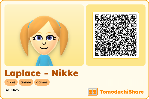 Laplace - Nikke, a female Mii  with tags: nikke, anime, games