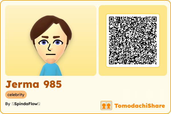 Jerma 985, a male Mii  with tags: celebrity