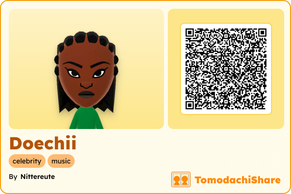 Doechii, a female Mii  with tags: celebrity, music