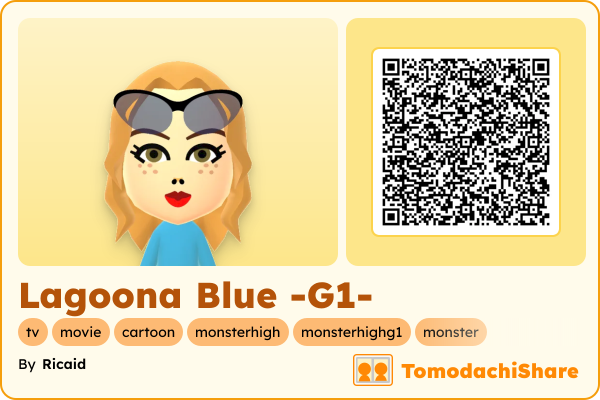 Lagoona Blue -G1-, a female Mii  with tags: tv, movie, cartoon, monsterhigh, monsterhighg1, monster