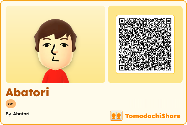 Abatori, a male Mii  with tags: oc