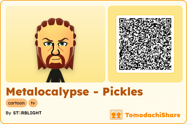 Metalocalypse - Pickles, a male Mii  with tags: cartoon, tv