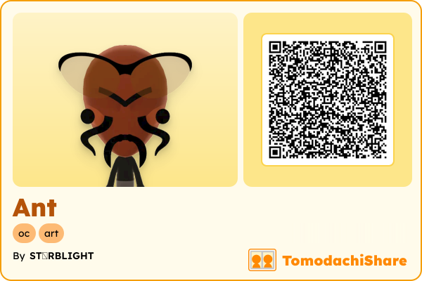 Ant, a male Mii  with tags: oc, art