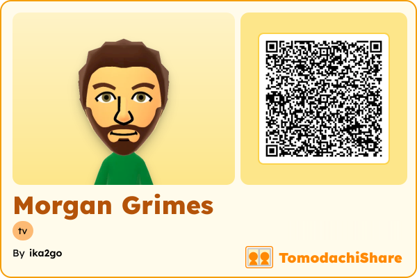 Morgan Grimes, a male Mii  with tags: tv