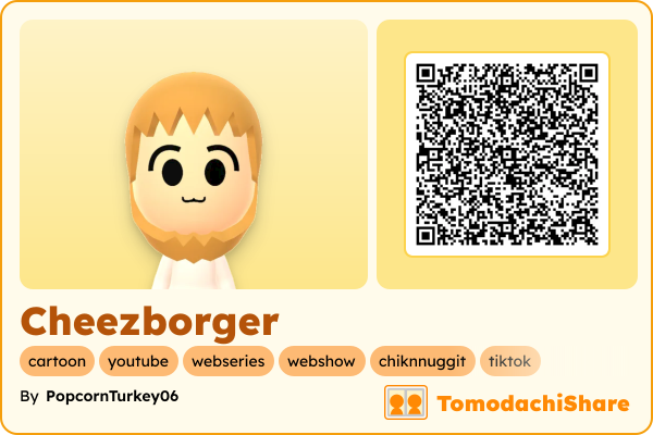 Cheezborger, a female Mii  with tags: cartoon, youtube, webseries, webshow, chiknnuggit, tiktok