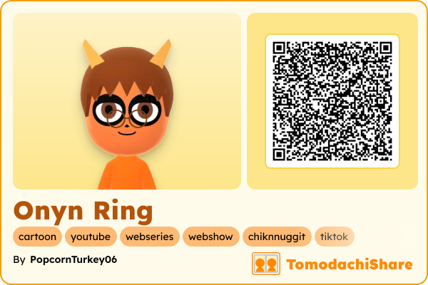 Onyn Ring, a male Mii  with tags: cartoon, youtube, webseries, webshow, chiknnuggit, tiktok